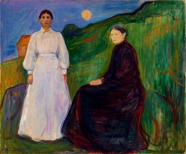 Edvard Munch - Mother and Daughter - NG.M.00840 - National Museum of Art, Architecture and Design. Free illustration for personal and commercial use.