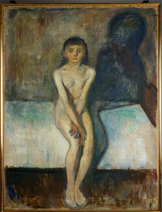 Edvard Munch - Puberty - MM.M.00281 - Munch Museum. Free illustration for personal and commercial use.