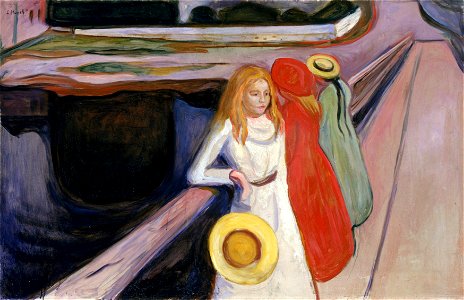 Edvard Munch - The Girls on the Bridge, Hamburger Kunsthalle (1901)