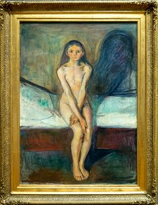 Edvard Munch - Puberty - IMG 9770 - National Gallery Oslo (cropped). Free illustration for personal and commercial use.