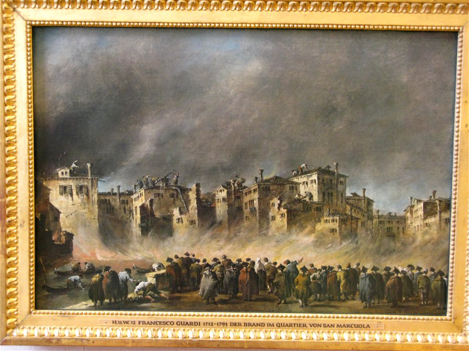 Munchen - Alte Pinakothek - Francesco Guardi (1712-1793) - Der Brand In Quartier Von San Marcuola
