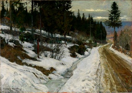 Gerhard Munthe - Winter in Nittedal - NG.M.00671 - National Museum of Art, Architecture and Design