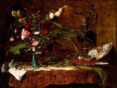 Munkácsy Mihály - 1881 - Virágcsendélet korsóval