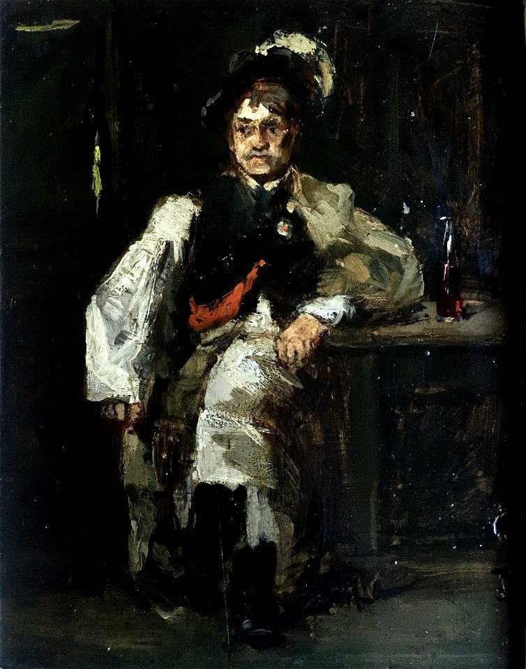 Munkácsy Mihály - 1875-80 - Tanulmány az Újoncozás című festményhez