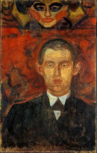 Edvard Munch - Self-Portrait under the Mask of a Woman - MM.M.00229 - Munch Museum