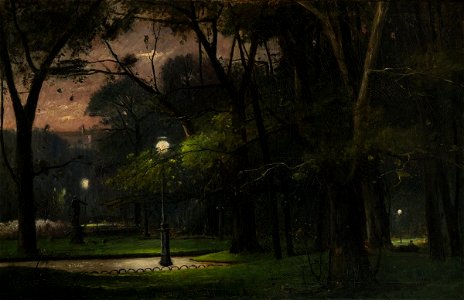 Munkácsy Mihály - 1895 - Este a Parc Monceauban