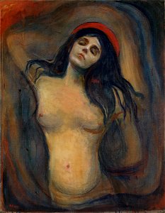 Edvard Munch - Madonna (1894-1895). Free illustration for personal and commercial use.