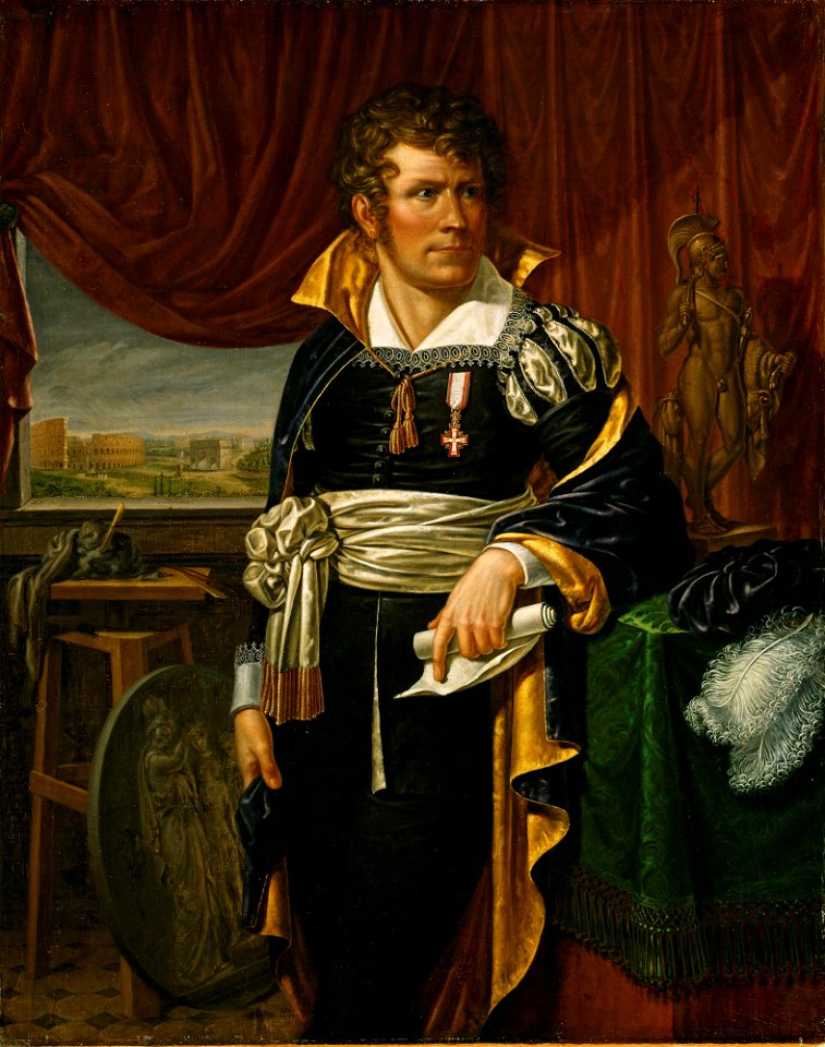 Jacob Munch - Portrait of the Sculptor Bertel Thorvaldsen - NG.M.03258 - National Museum of Art, Architecture and Design