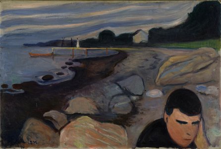 Edvard Munch - Melancholy - NG.M.02813 - National Museum of Art, Architecture and Design. Free illustration for personal and commercial use.