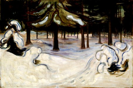 Edvard Munch - Winter in the Woods, Nordstrand (1899)