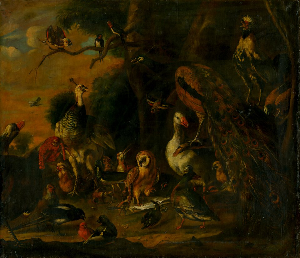 Melchior de Hondecoeter - Every Bird Sings as It Is Beaked - O 1172 - Slovak National Gallery