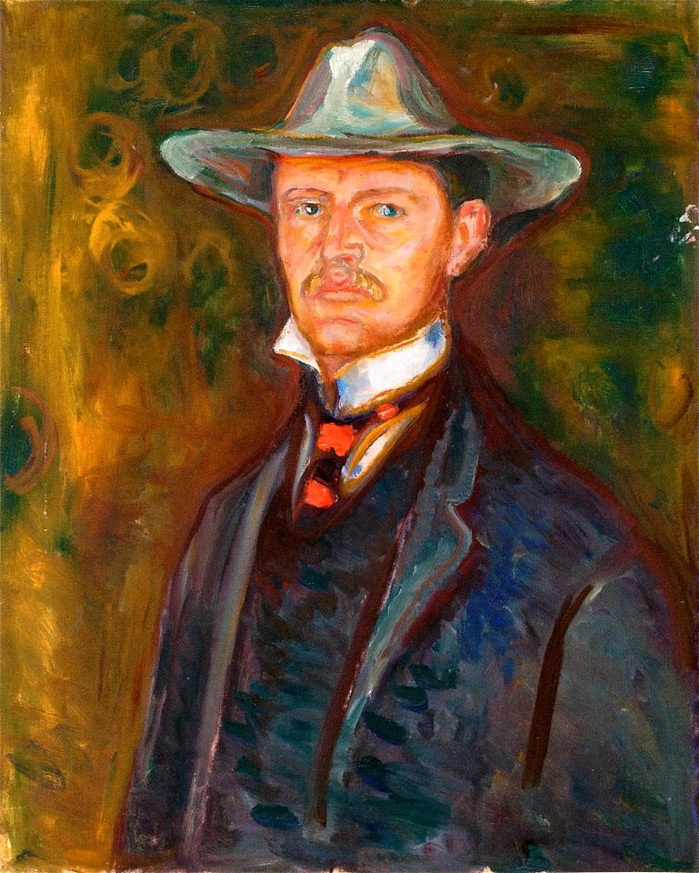 Edvard Munch - Self-Portrait in Broad Brimmed Hat