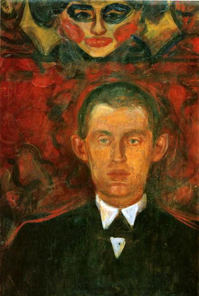 Edvard Munch - Self-Portrait under the Mask of a Woman