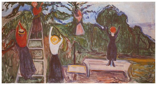 Munch, Mädchen bei der Ernte (1904, Linde Frieze)