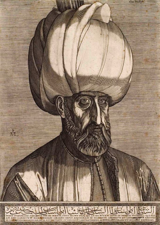 Melchior Lorck - Portrait of Sultan Suleyman the Magnificent - WGA13462