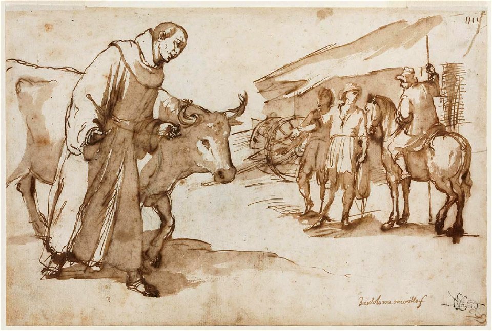 Murillo - A Scene from the Life of Saint Francis Solano (recto), 20.811