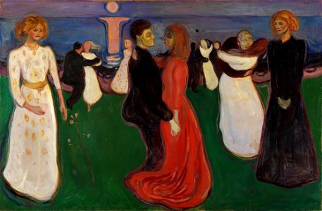 Edvard Munch - The dance of life (1899-1900). Free illustration for personal and commercial use.