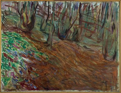 Edvard Munch - Elm Forest in Spring - MM.M.00170 - Munch Museum. Free illustration for personal and commercial use.