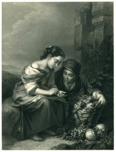 Murillo - Le Marchand de Fruits - Steel Engraving