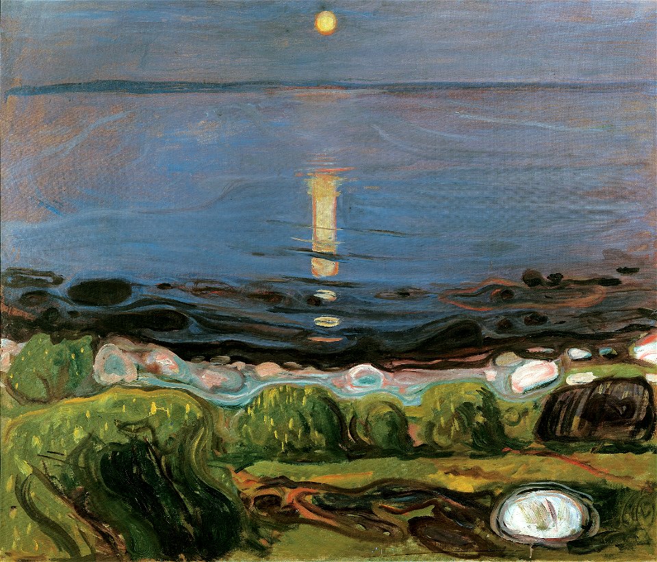 Edvard Munch - Summer night by the beach (1902-03)