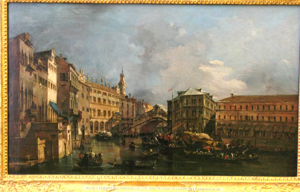 Munchen - Alte Pinakothek - Francesco Guardi (1712-1793) - Rialto und Palazzo dei Camerlenghi
