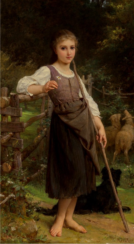 The Shepherdess by Émile Munier, 1888