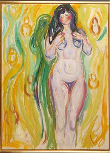 Edvard Munch - Standing Nude - MM.M.00865 - Munch Museum. Free illustration for personal and commercial use.