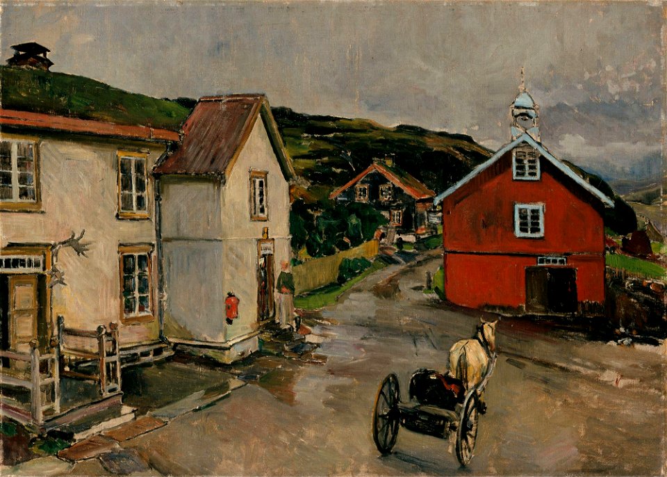 Gerhard Munthe - The Courtyard at Kongsvoll - NG.M.00834 - National Museum of Art, Architecture and Design