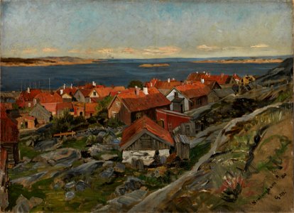 Gerhard Munthe - View of Nevlunghavn - Google Art Project