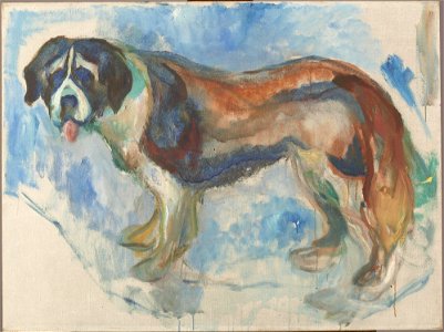 Edvard Munch - St. Bernard Dog in Snow - MM.M.00842 - Munch Museum