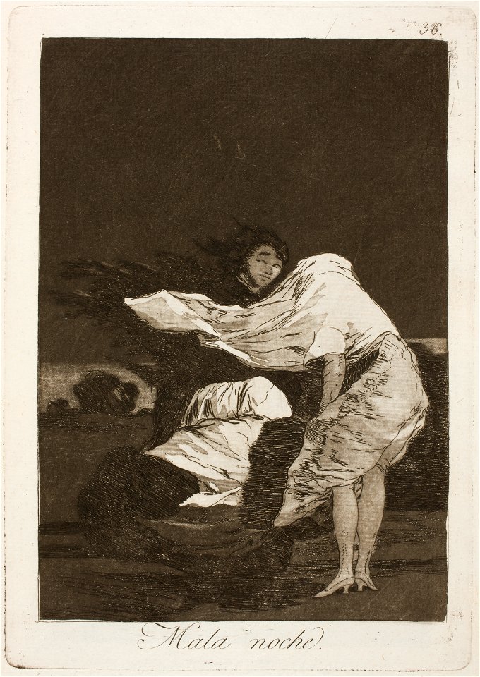 Museo del Prado - Goya - Caprichos - No. 36 - Mala noche