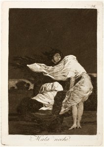 Museo del Prado - Goya - Caprichos - No. 36 - Mala noche