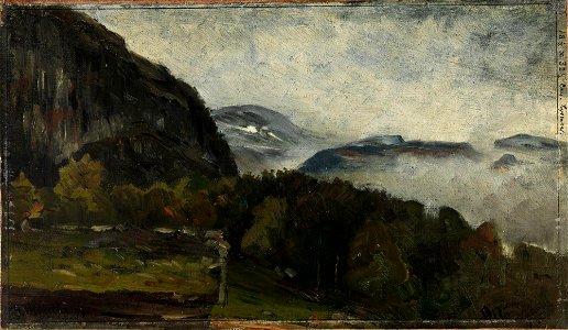Gerhard Munthe - Landscape at Øylo in Mist - NG.M.02354 - National Museum of Art, Architecture and Design
