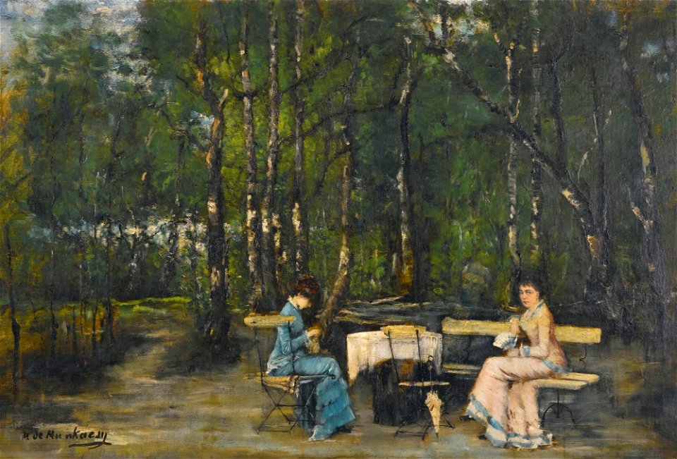 Munkácsy Mihály - 1880 körül - Délután a parkban