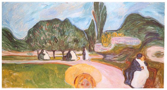 Munch, Liebespaare im Park (1904, Linde Frieze)