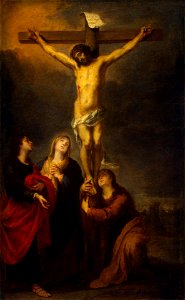 Murillo - Crucifixion, circa 1675. Free illustration for personal and commercial use.