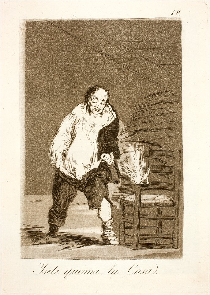 Museo del Prado - Goya - Caprichos - No. 18 - Y se le quema la Casa