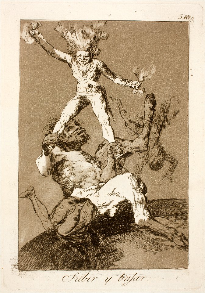 Museo del Prado - Goya - Caprichos - No. 56 - Subir y bajar