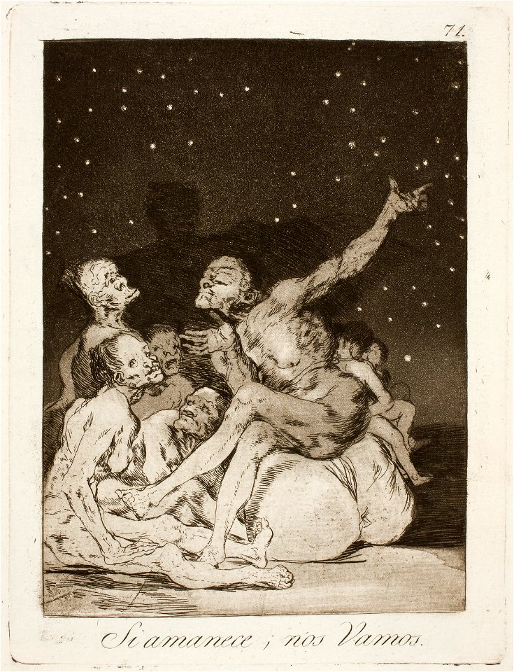 Museo del Prado - Goya - Caprichos - No. 71 - Si amanece, nos Vamos
