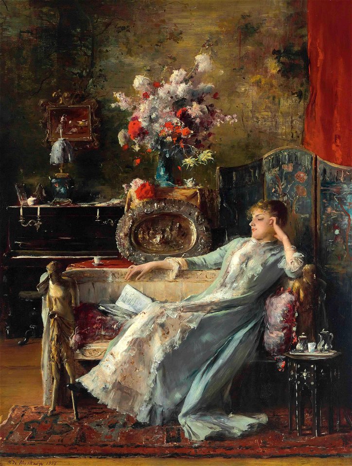 Munkácsy Mihály - 1887 - Fotelben ülő nő