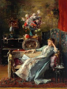 Munkácsy Mihály - 1887 - Fotelben ülő nő