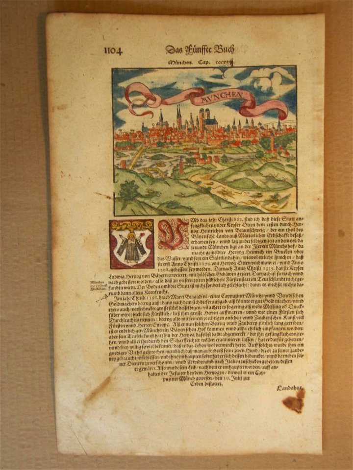 Munich, Bavaria (1600). Free illustration for personal and commercial use.