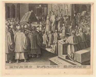 Musical Celebration of a Mass ca.1589 print by Stradanus, S.IV 2412, Prints Department, Royal Library of Belgium