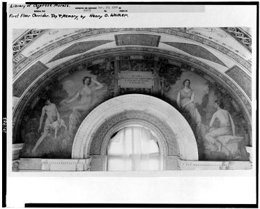 Mural, Joy and Memory, by Henry O. Walker, in the Jefferson Building, Library of Congress LCCN91705297. Free illustration for personal and commercial use.
