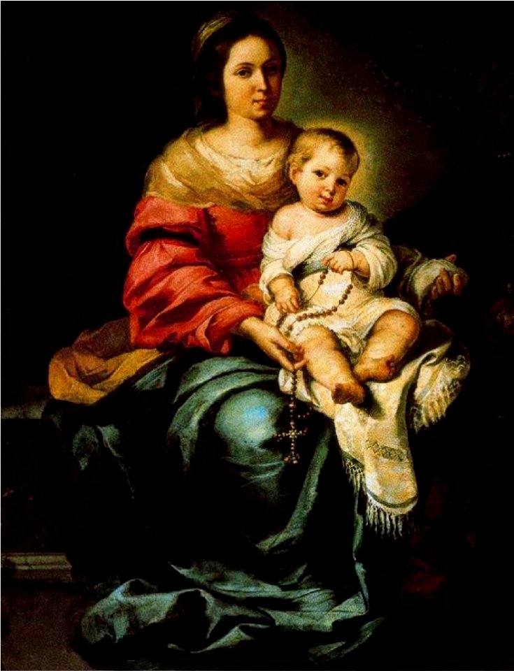 Murillo virgen del rosario Pitti