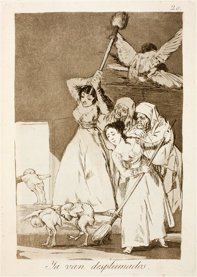 Museo del Prado - Goya - Caprichos - No. 20 - Ya van desplumados