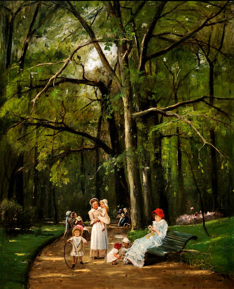 Munkácsy Mihaly Sétány a Parc Monceau-ban 1882