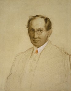 Portrait of an Artist by Hermann Dudley Murphy, pastel and conte