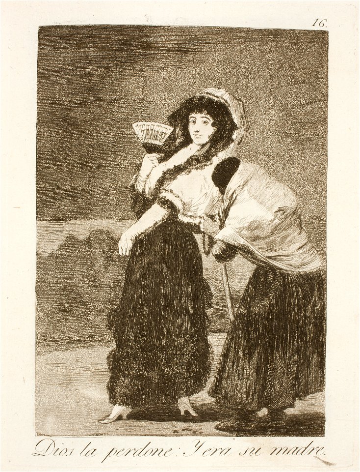 Museo del Prado - Goya - Caprichos - No. 16 - Dios la perdone - Y era su madre