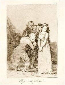 Museo del Prado - Goya - Caprichos - No. 14 - Que sacrificio!